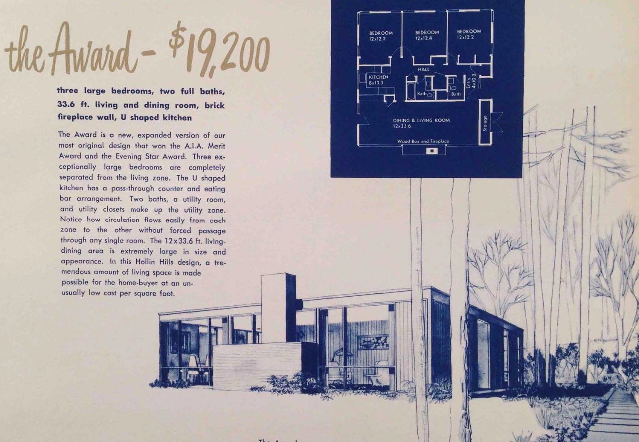 A brochure for a house in Hollin Hills