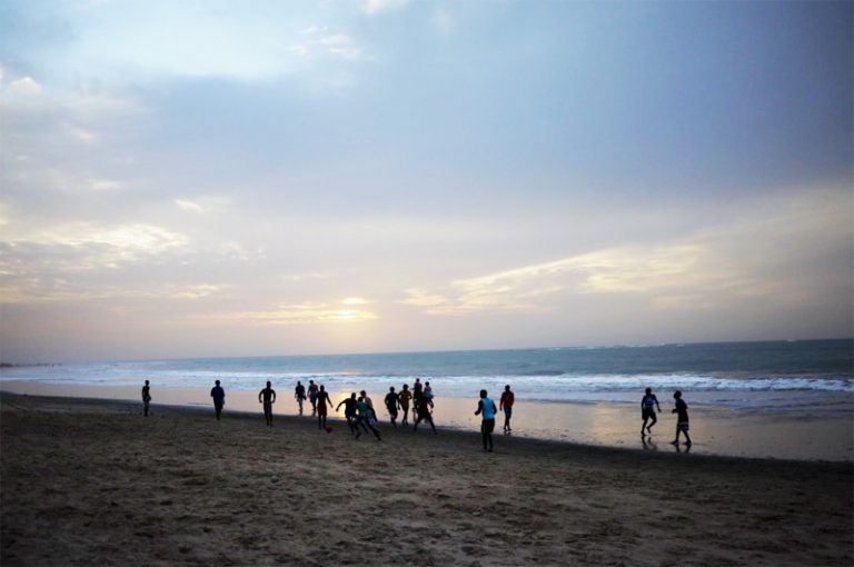 Beach Football in The Gambia