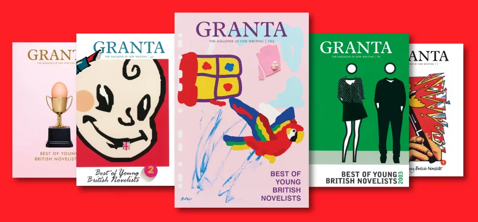 The covers of all previous issues of Granta’s Best of Young British Novelists Issues
